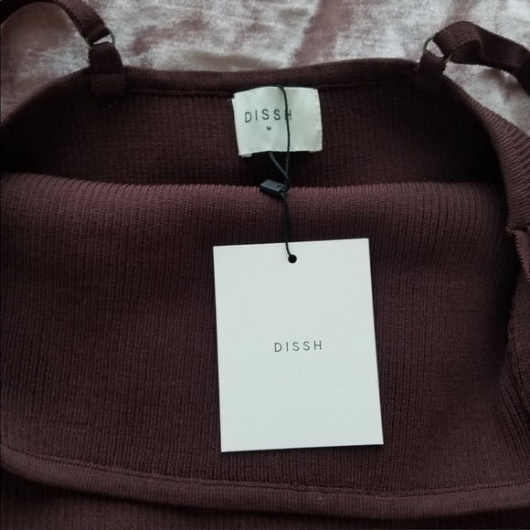 NWT DISSH Dunn Dark Chocolate Rib Knit Camisole Tank Top - Size Medium - Picture 6 of 10